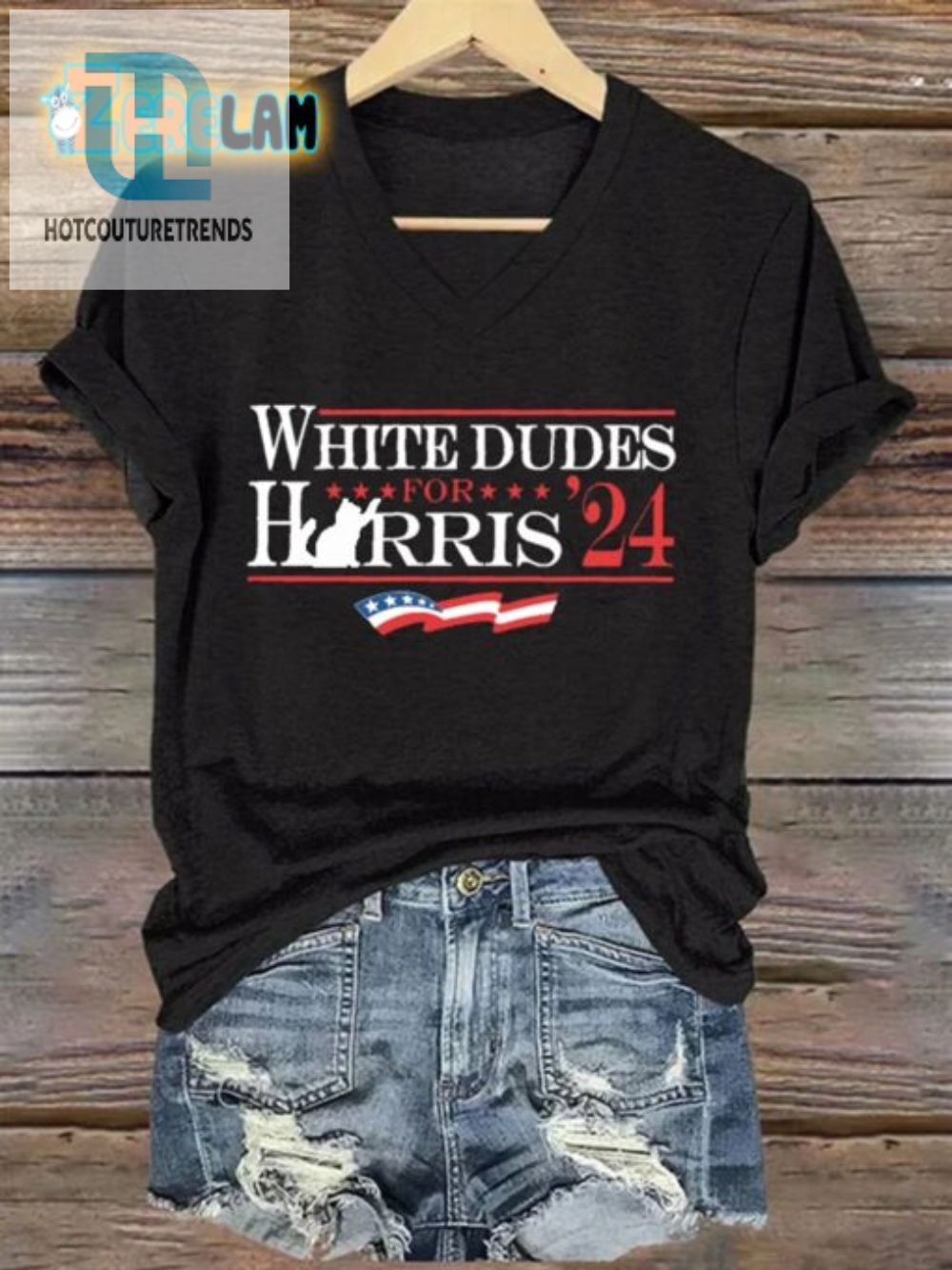 Funny Womens White Dudes For Harris Tee  Stand Out