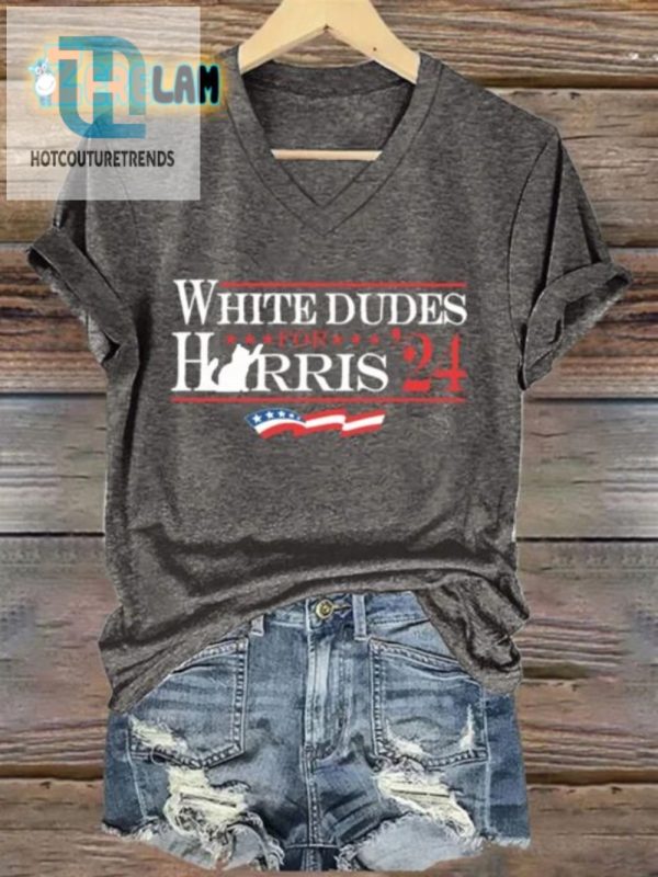 Funny Womens White Dudes For Harris Tee Stand Out hotcouturetrends 1 2