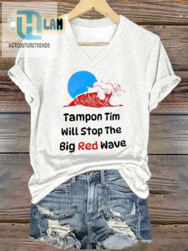 Stop The Red Wave Funny Womens Tampon Tshirt hotcouturetrends 1