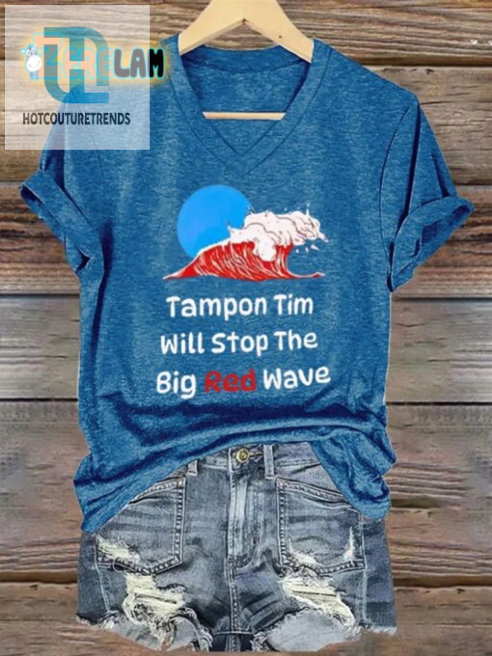 Stop The Red Wave Funny Womens Tampon Tshirt