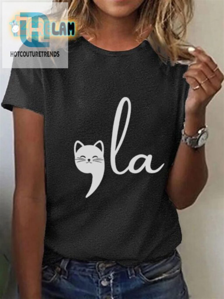 Purrfectly Hilarious La Cat Tshirt For Women hotcouturetrends 1