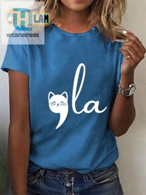 Purrfectly Hilarious La Cat Tshirt For Women hotcouturetrends 1 1