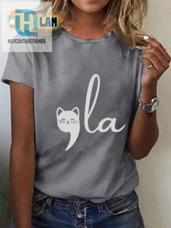 Purrfectly Hilarious La Cat Tshirt For Women hotcouturetrends 1 2