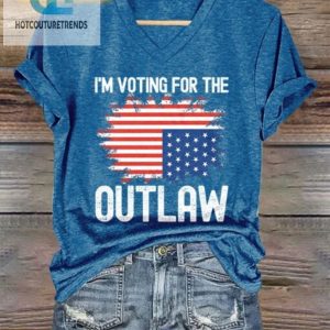 Vote For Outlaw Funny Vneck Flag Tshirt hotcouturetrends 1 2