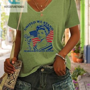 Funny Womens Tee United We Stand Margaritas In Hand hotcouturetrends 1 1