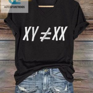 Retro Vneck Tee Sports Laughs Meet Xy Xx hotcouturetrends 1 2