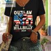 Unique Funny Outlaw Hillbilly Print Vneck Tshirt hotcouturetrends 1