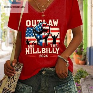 Unique Funny Outlaw Hillbilly Print Vneck Tshirt hotcouturetrends 1 1