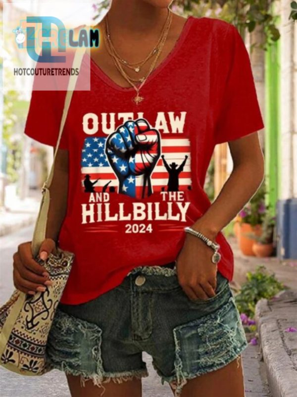 Unique Funny Outlaw Hillbilly Print Vneck Tshirt hotcouturetrends 1 1