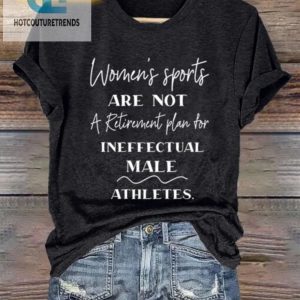 Retro Humorous Womens Tee Ditch Male Athletes Retirement hotcouturetrends 1 1