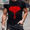 Stand Out In Style Mens Red Elephant Tshirt Trunktastic Fun hotcouturetrends 1