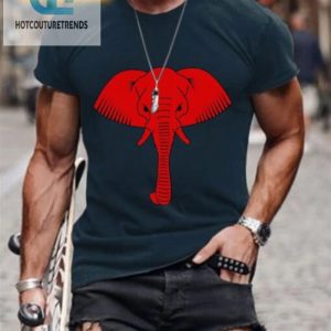 Stand Out In Style Mens Red Elephant Tshirt Trunktastic Fun hotcouturetrends 1 1