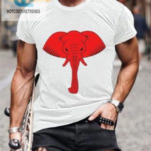 Stand Out In Style Mens Red Elephant Tshirt Trunktastic Fun hotcouturetrends 1 2