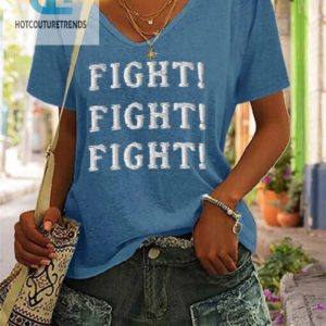 Punch Up Your Wardrobe Funny Vneck Fight Shirt For Women hotcouturetrends 1 1