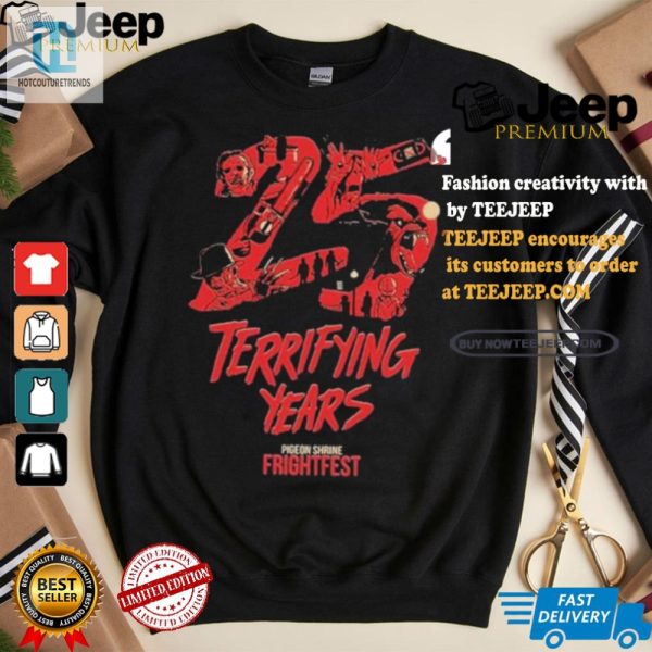 Get Spooked In Style 25 Years Pigeon Shrine Tee hotcouturetrends 1 2