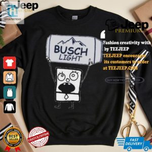 Doodlebob Busch Light Tshirt Unique Hilariously Fun Tee hotcouturetrends 1 2