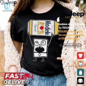 Funny Doodlebob Modelo Beer Tshirt Unique Graphic Tee hotcouturetrends 1 3