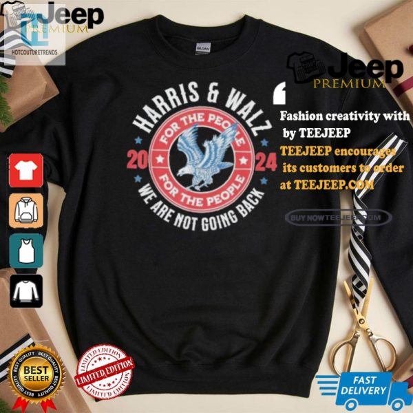 Vote With Style Harris Walz 2024 Retro Eagle Tee Lol hotcouturetrends 1 2