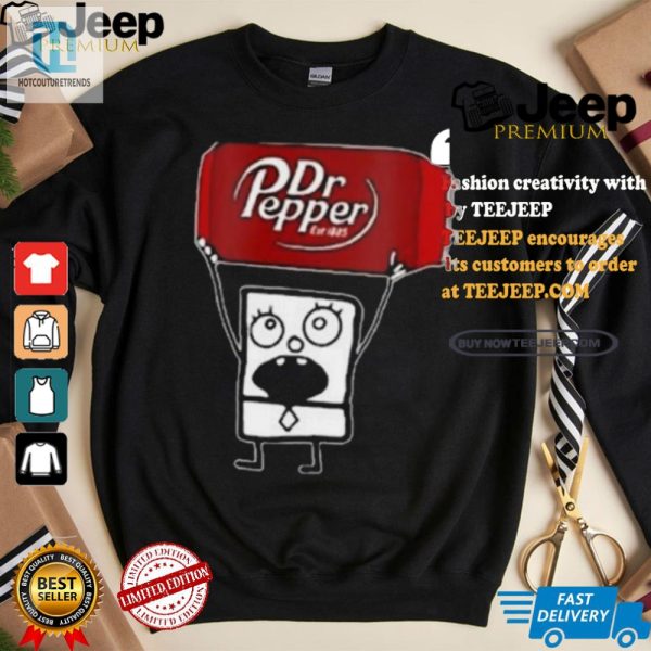 Doodlebob Dr Pepper Tee Quirky Unique Drink Lovers Shirt hotcouturetrends 1 2