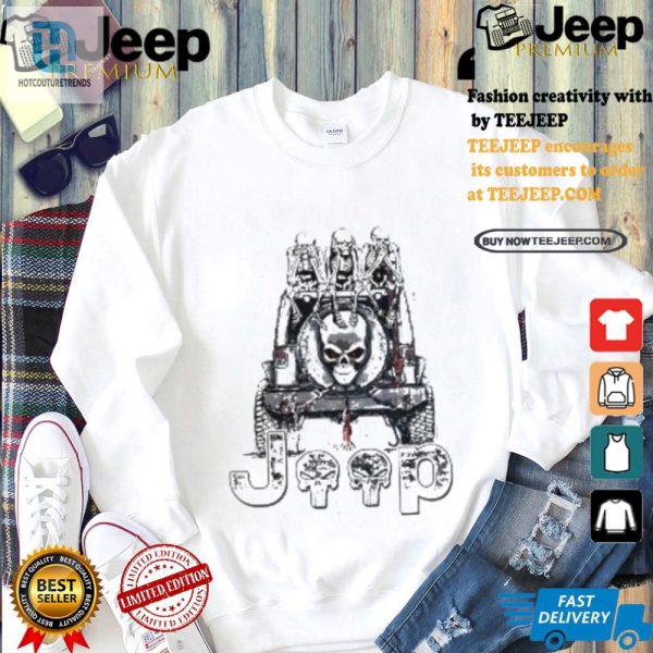 Funny Skeletons Jeep Halloween Shirt Patriotic Unique hotcouturetrends 1