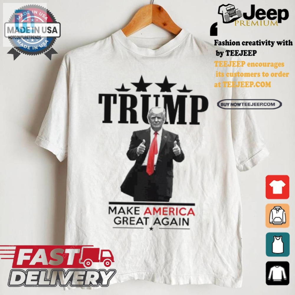 Funny Trump Rally Tshirt  2 Thumbs Up President Trump Tee