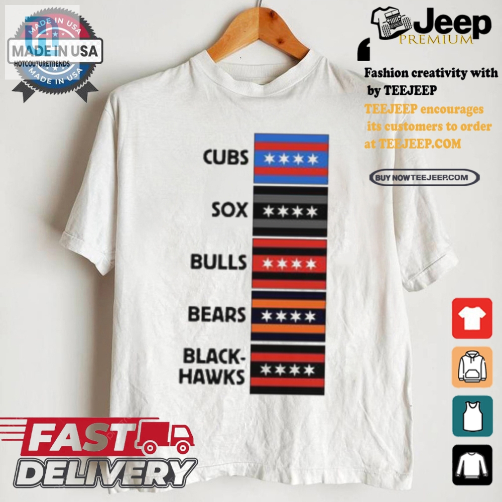 Rep Chitown Funny Chicago Teams Flag Shirt