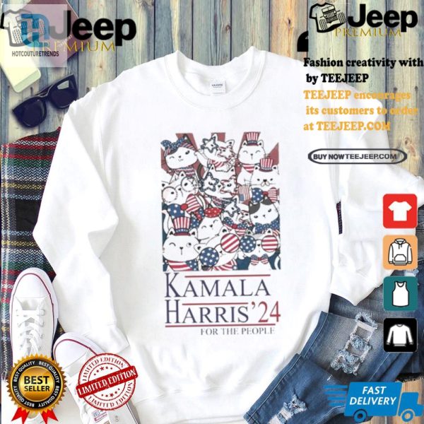 Funny Kamala Harris Cat Lady Uncle Sam Tshirt For 2024 hotcouturetrends 1 2