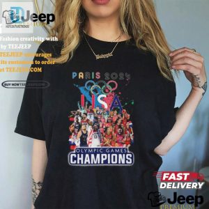 Epic Paris 2024 Usa Basketball Champs Tshirt Hoops Hilarity hotcouturetrends 1 2