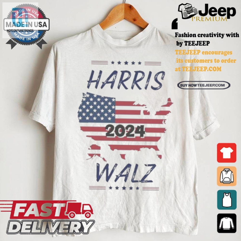 Vote Map Madness Kamala  Walz 2024 Funny Election Tee