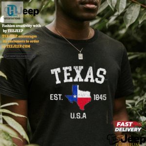 Funny Texan Pride Texas Est 1845 Map Flag Shirt hotcouturetrends 1 3