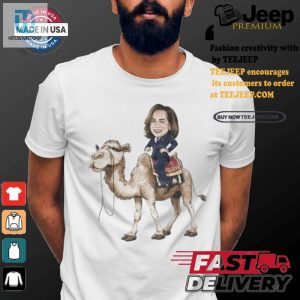 Humorous Kamala Harris Riding Camel Clipart Tshirt hotcouturetrends 1 3