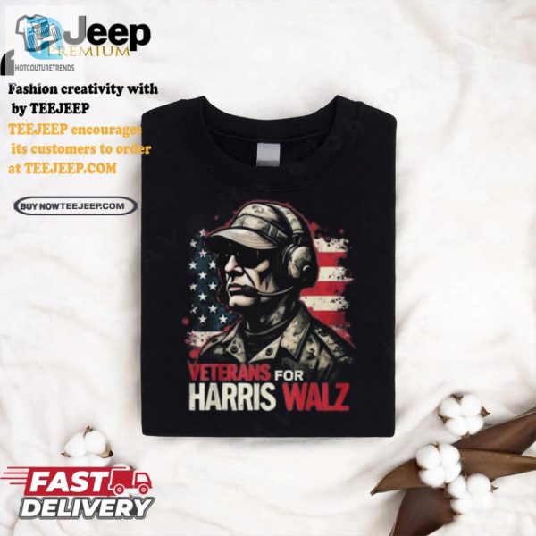 Funny Veterans For Harris Walz 2024 Tee Official Gear hotcouturetrends 1