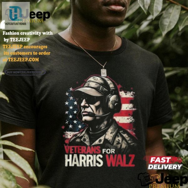 Funny Veterans For Harris Walz 2024 Tee Official Gear hotcouturetrends 1 3