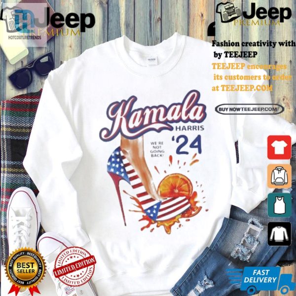 Trample Trump Kamala Harris Fun Flag Heels Tshirt hotcouturetrends 1 2