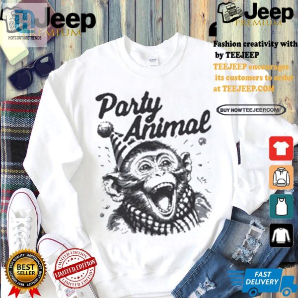 Get Wild With Our Hilarious Monkey Party Animal Tshirt hotcouturetrends 1 2