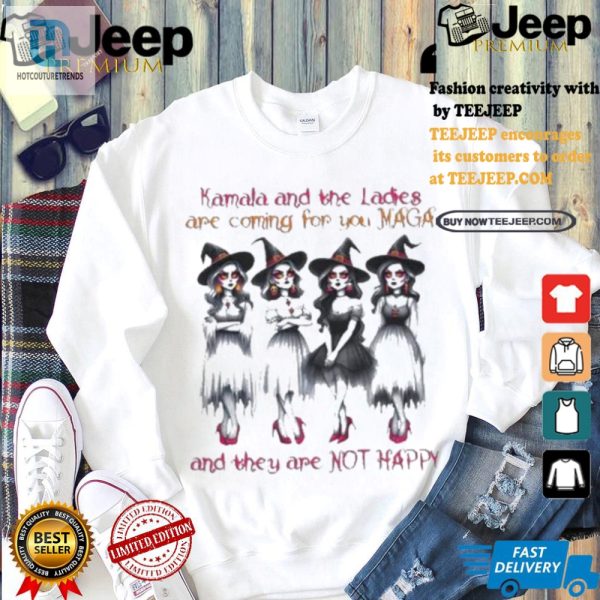 Witty Kamala Witches Halloween 2024 Manga Tshirt Sale hotcouturetrends 1 2