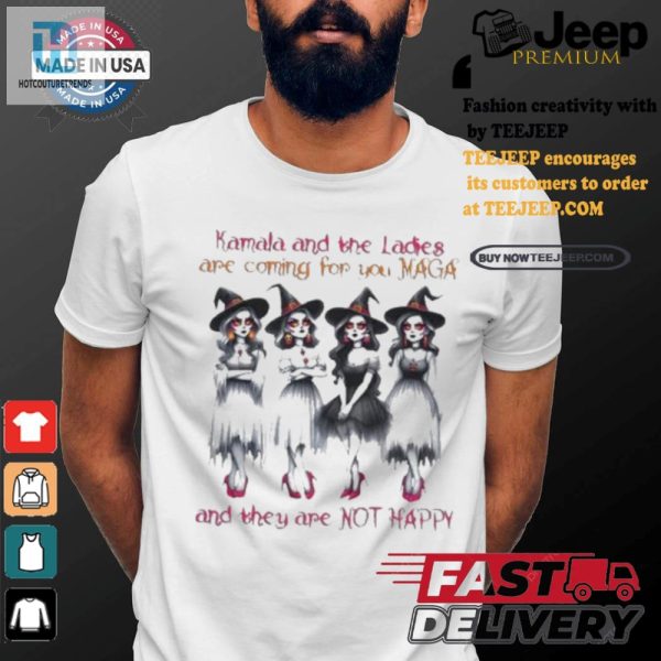 Witty Kamala Witches Halloween 2024 Manga Tshirt Sale hotcouturetrends 1 3