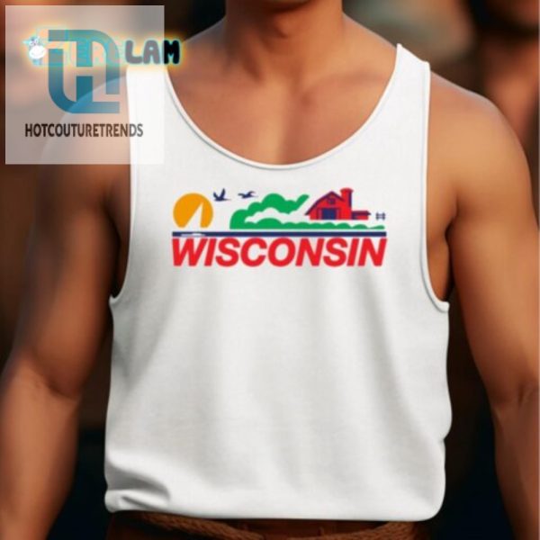 Cheesehead Chic Funny Wisconsin License Plate Tee hotcouturetrends 1 4