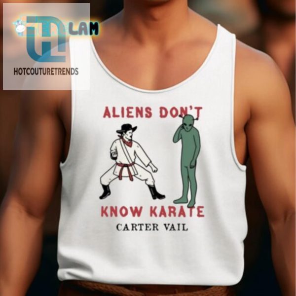 Funny Aliens Dont Know Karate Unique Graphic Tee hotcouturetrends 1 4