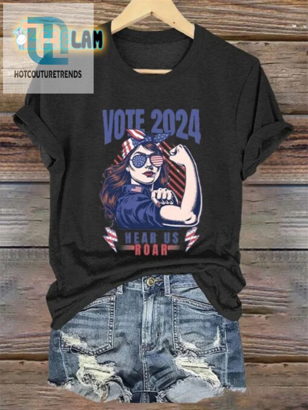 Vote 2024 Hear Us Roar Tee  Funny Womens Election Shirt