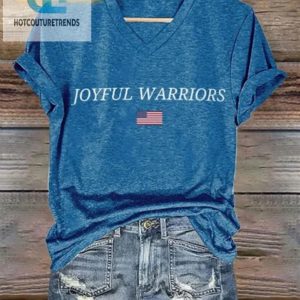 Womens Joyful Warriors Vneck Battle In Style Laughs hotcouturetrends 1 1