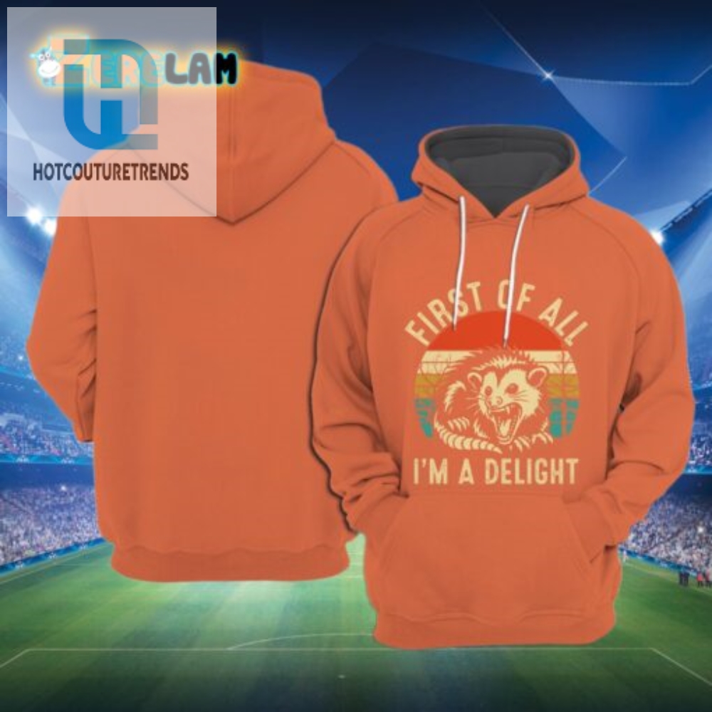 Funny First Of All I Am A Delight Hoodie  Unique  Comfy