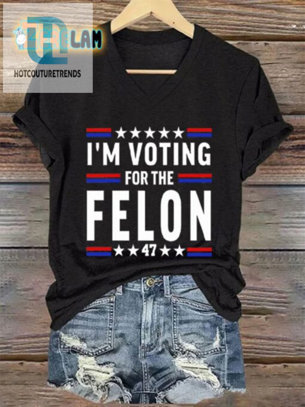 Vote Felons Funny Womens Tshirt  Unique 47 Print Tee