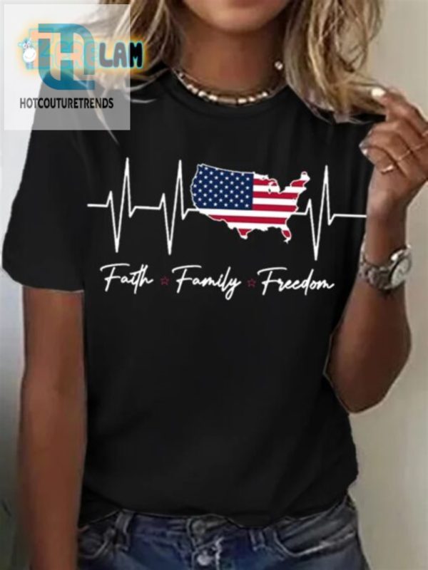 Funny Patriotic Heartbeat Tee Faith Family Freedom Vibes hotcouturetrends 1 1