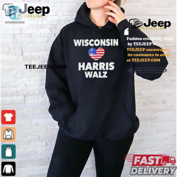 Lol With Wisconsin Loves Harris Walz Funny Tshirt hotcouturetrends 1 2