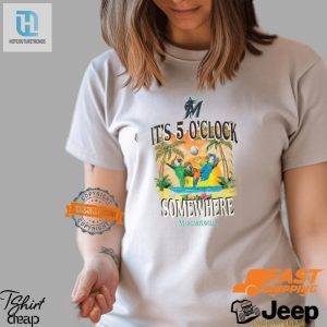 Miami Marlins Five Oclock Tee Quirky Style Game Time Fun hotcouturetrends 1 1