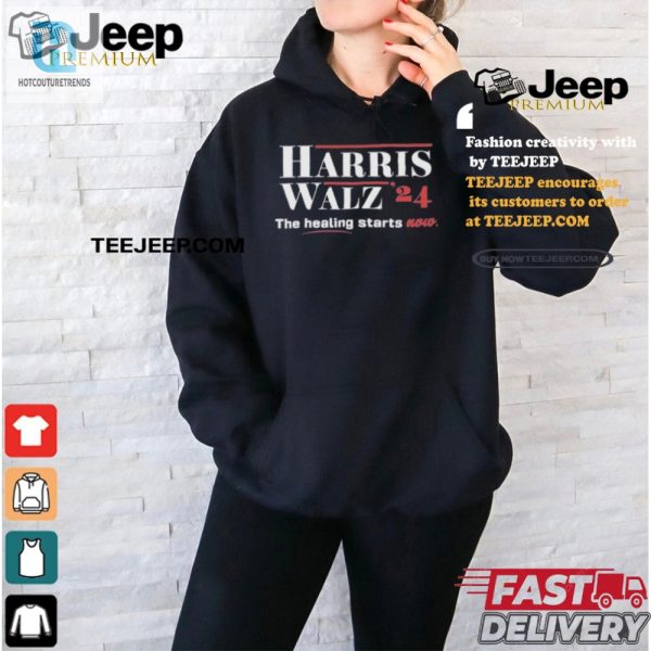 Harris Walz 24 Shirt Healing Starts With A Laugh hotcouturetrends 1 2