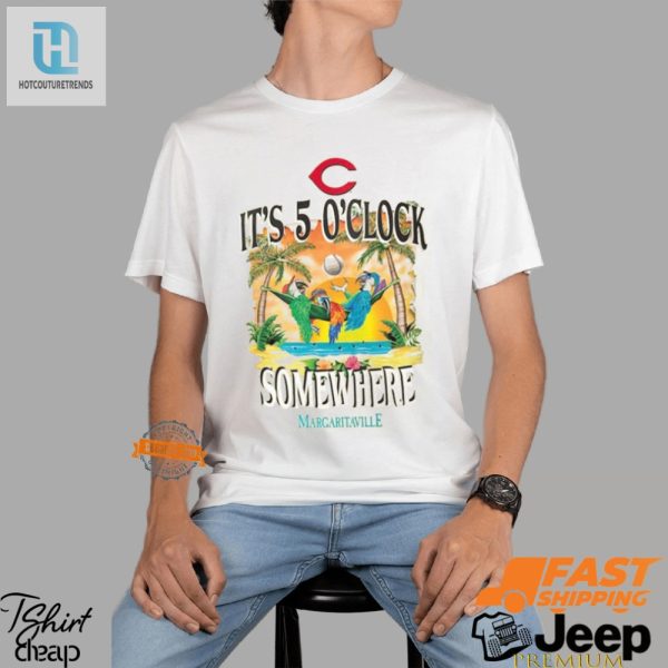 Clock Out In Style Funny Cincinnati Reds Five Oclock Tee hotcouturetrends 1 3