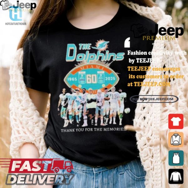 60 Years Of Fins Grins Miami Dolphins Commemorative Tee hotcouturetrends 1 1