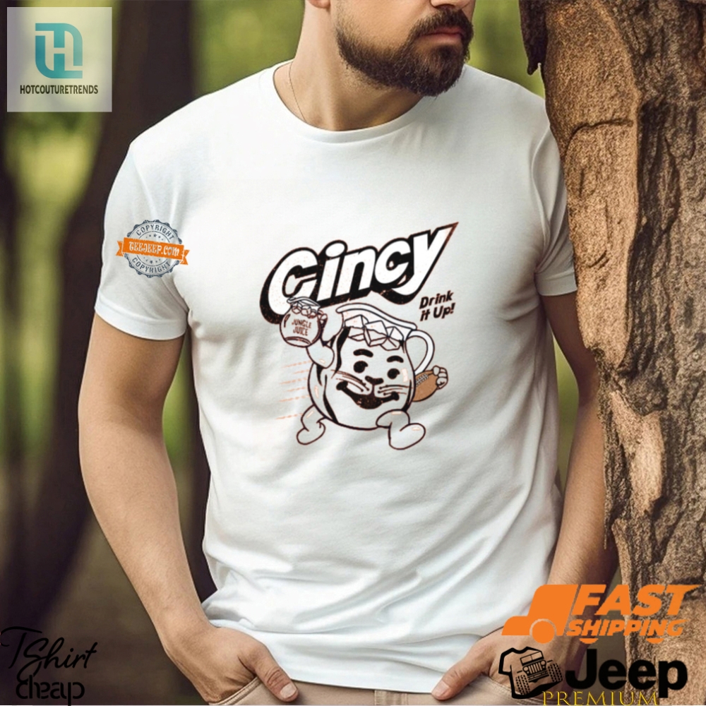 Chug Along Funny Cincy Football Drink It Up Tee